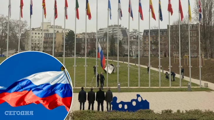 В Страсбурге убрали флаг России перед зданием Совета Европы