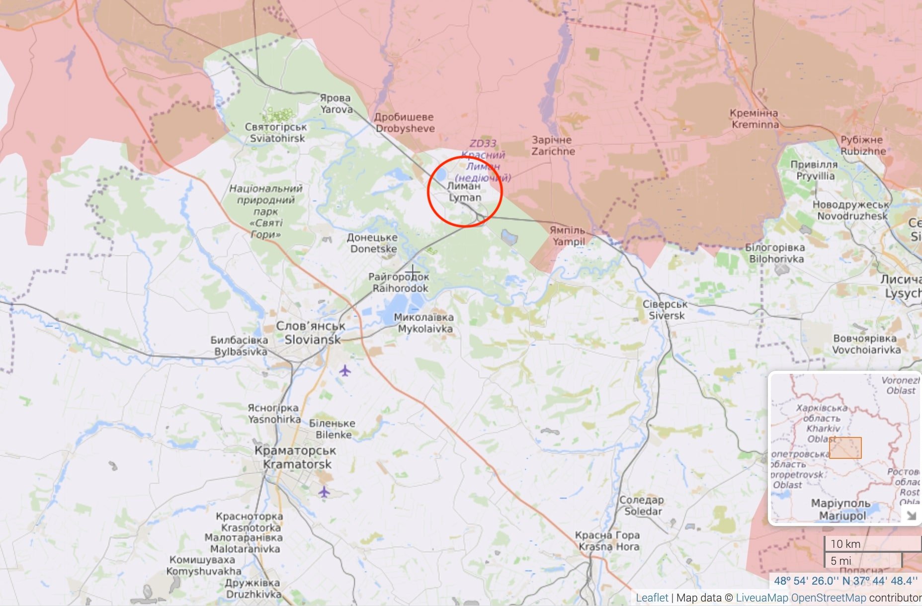 Российские оккупанты начали штурм Лимана и заняли север города – СМИ