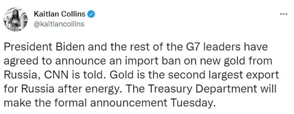 Байден и лидеры G7 согласовали удар по второму экспортному товару России 