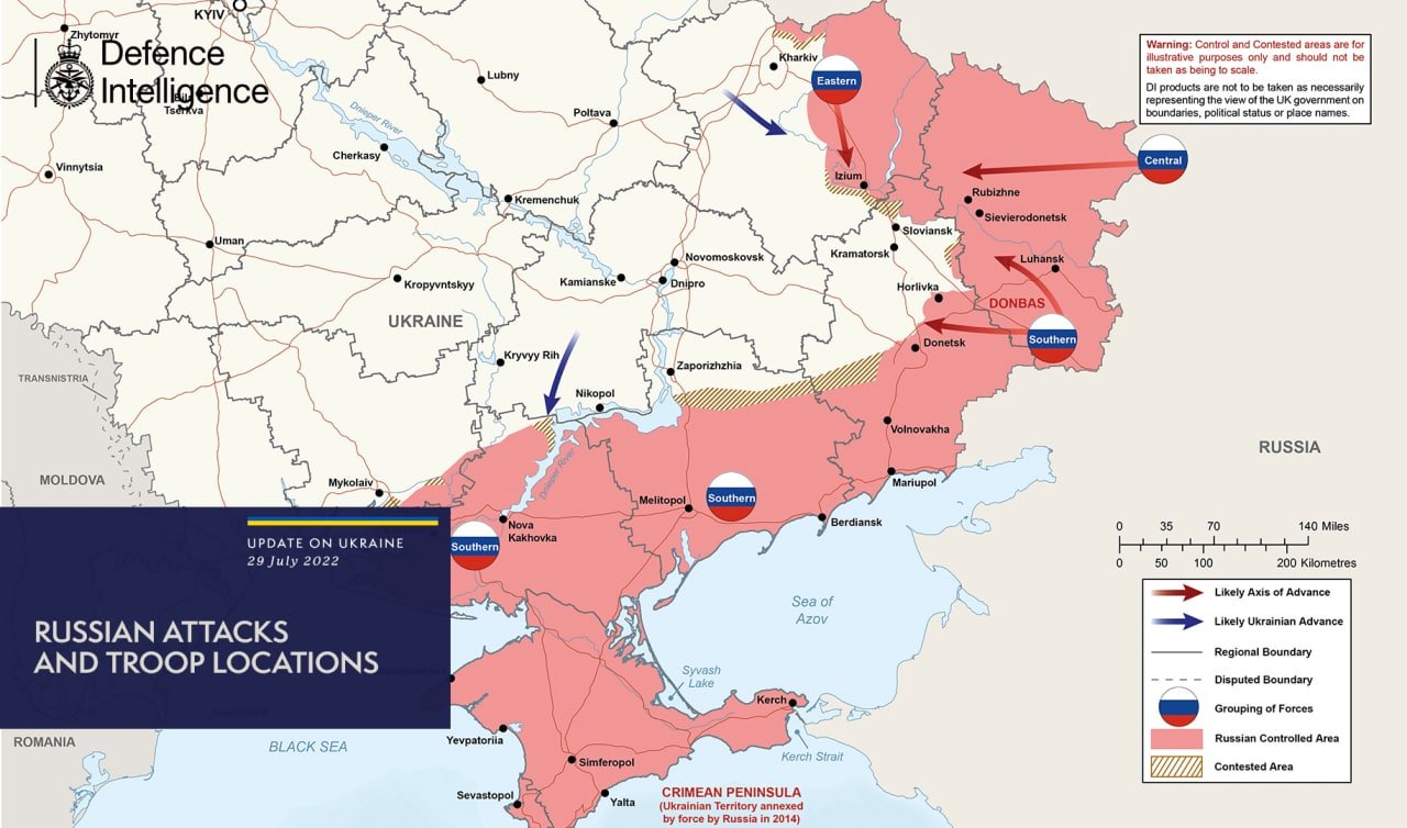 Войска РФ наступают на четырех позициях: опубликована новая карта боевых действий в Украине