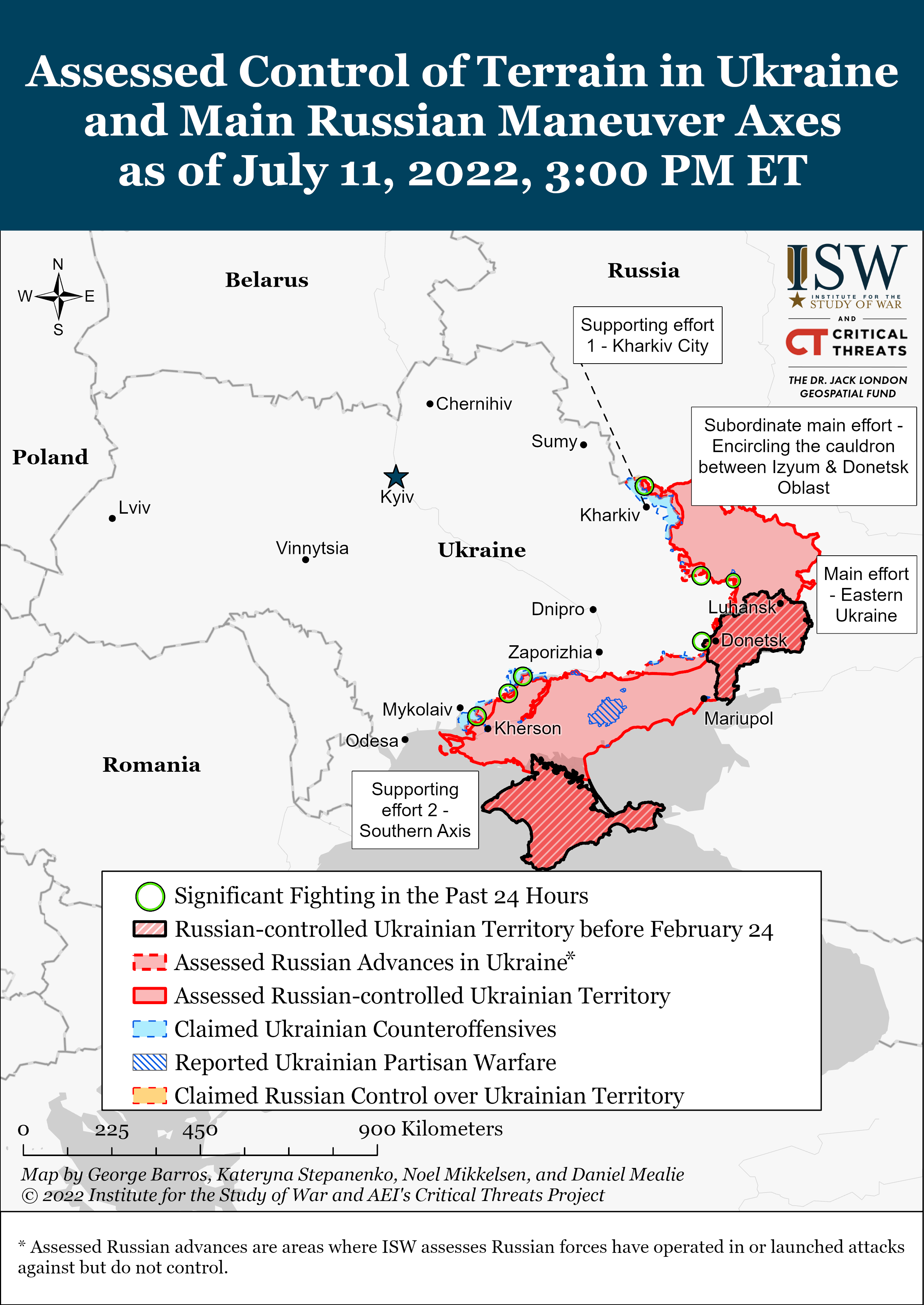 Россия хочет изолировать Бахмут и аннексировать Харьковскую область – ISW