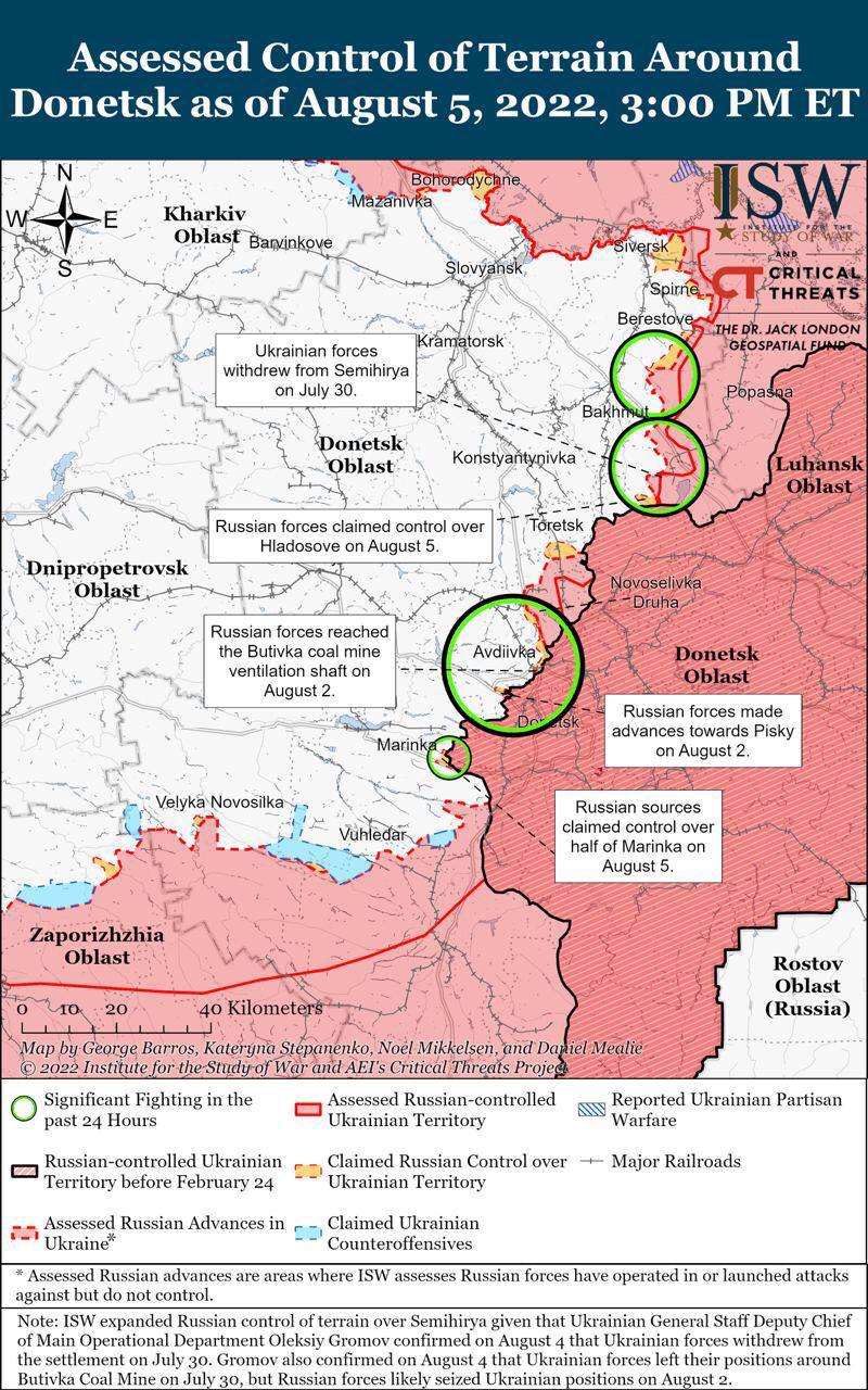 ​"Армия РФ безуспешно пытается…" - в ISW озвучили мнение и обнародовали свежую карту фронта