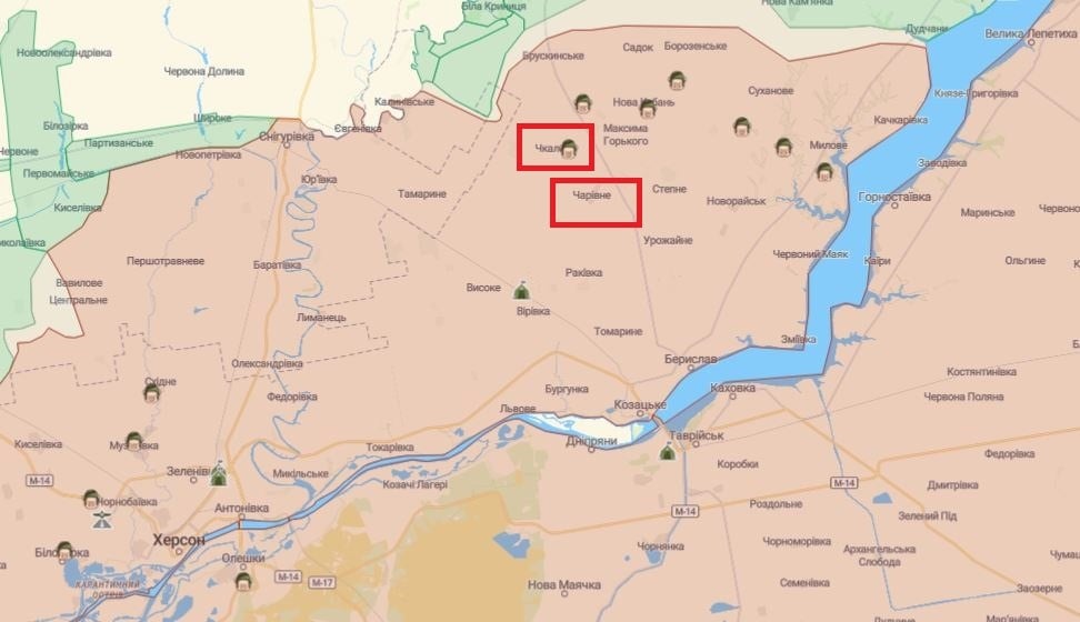 Российские войска полностью оставили два населенных пункта на Херсонщине 