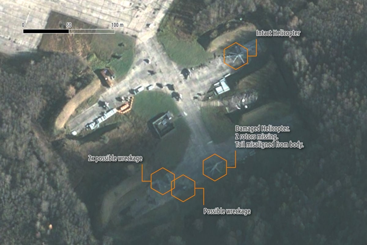 Минус три Ка-52: свежие спутниковые снимки показали последствия "хлопков" на аэродроме ВС РФ под Псковом