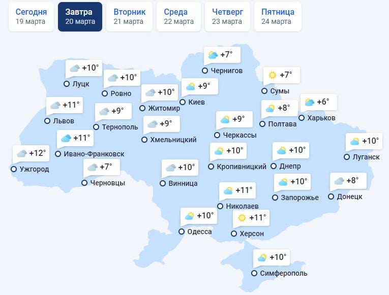 ​Теплый понедельник и "приличные" дожди до конца недели: какая погода будет в Украине