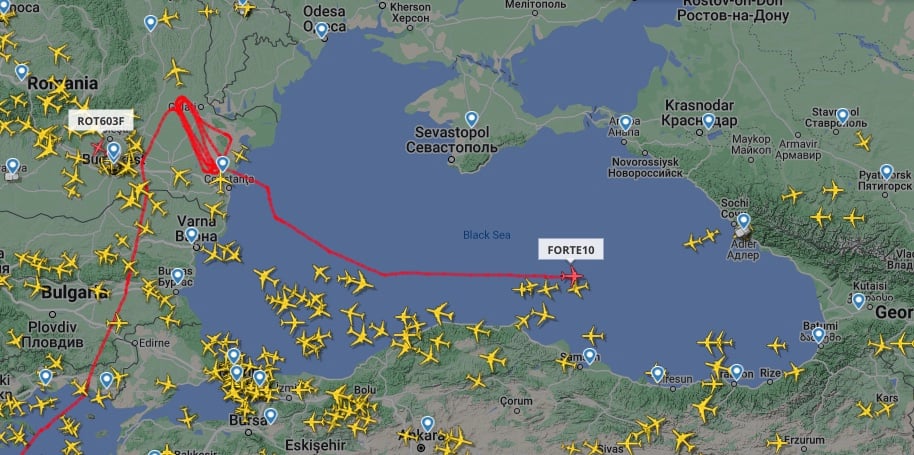​RQ-4 Global Hawk снова вошел в акваторию Черного моря после инцидента с россиянами