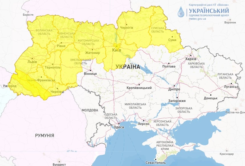 Украине пообещали неустойчивую погоду на выходные: в двух областях ожидаются ливни