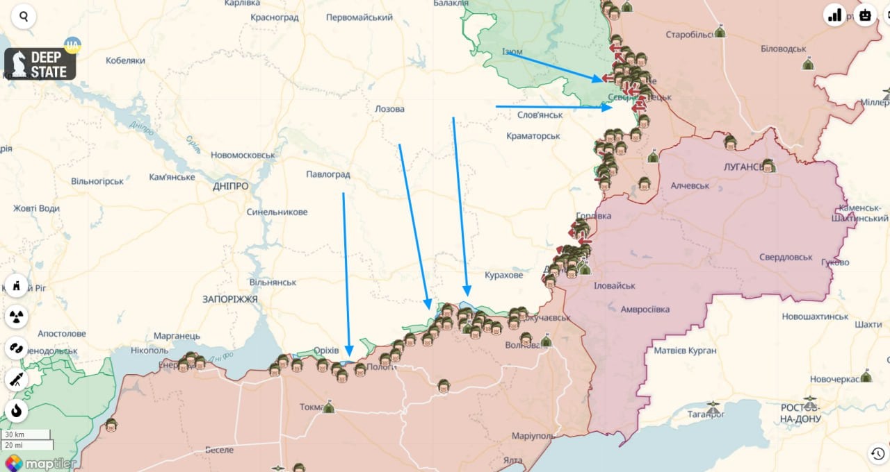 Контрнаступление ВСУ: есть продвижение на Бердянском и Мелитопольском направлениях