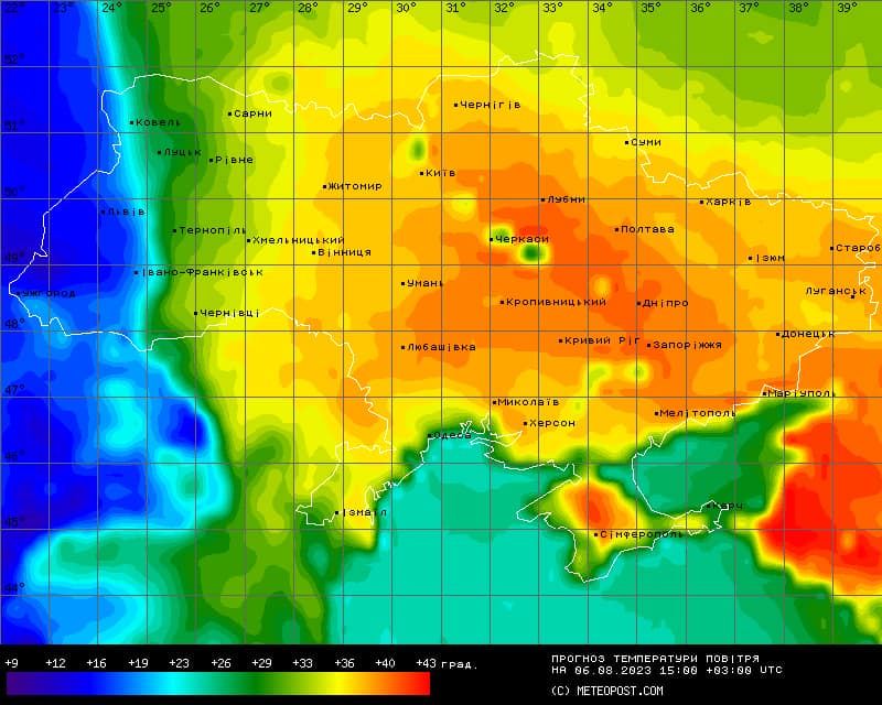 Синоптик на картах четко показала, где в Украине в начале августа будет жара, а где сильные дожди