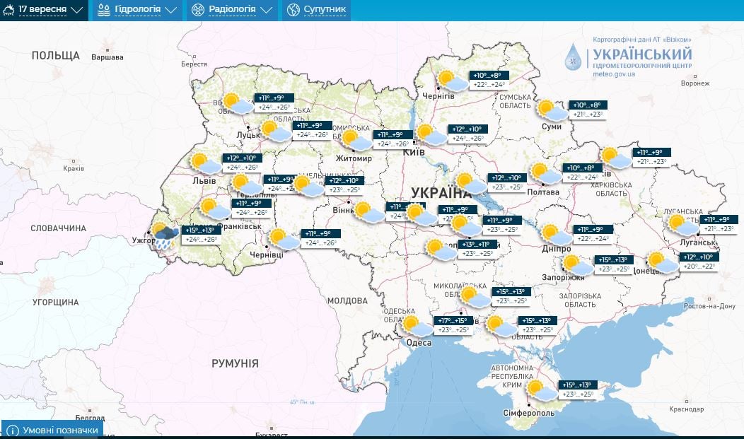 ​Тепло и солнце возвращаются в Украину: на будущей неделе в стране будет царствовать антициклон