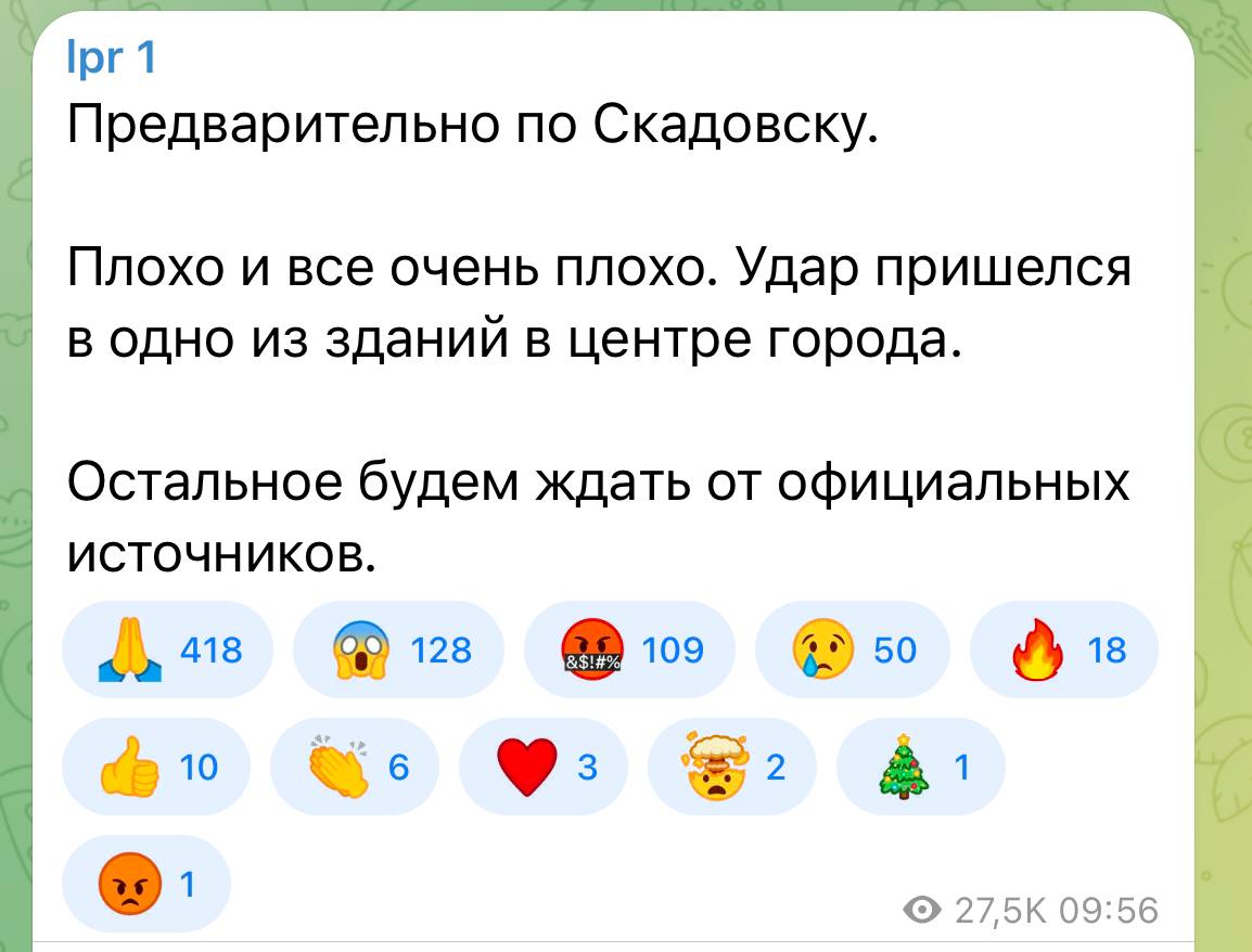 "Все плохо и очень плохо", – Z-каналы про удар ВСУ по штабу россиян в Скадовске 