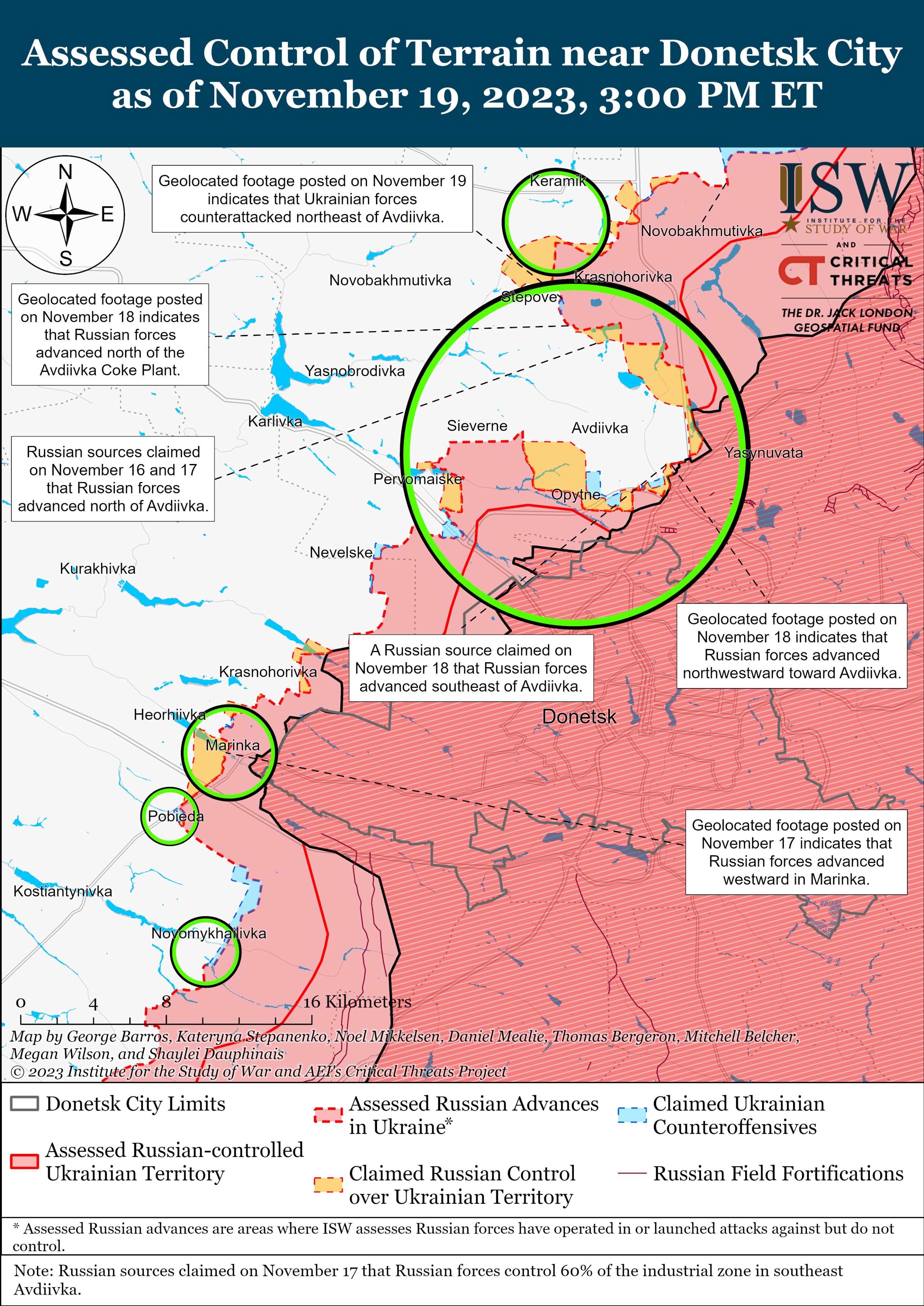 ​ВСУ контратаковали врага в районе железной дороги возле Степного – в ISW о боях за Авдеевку