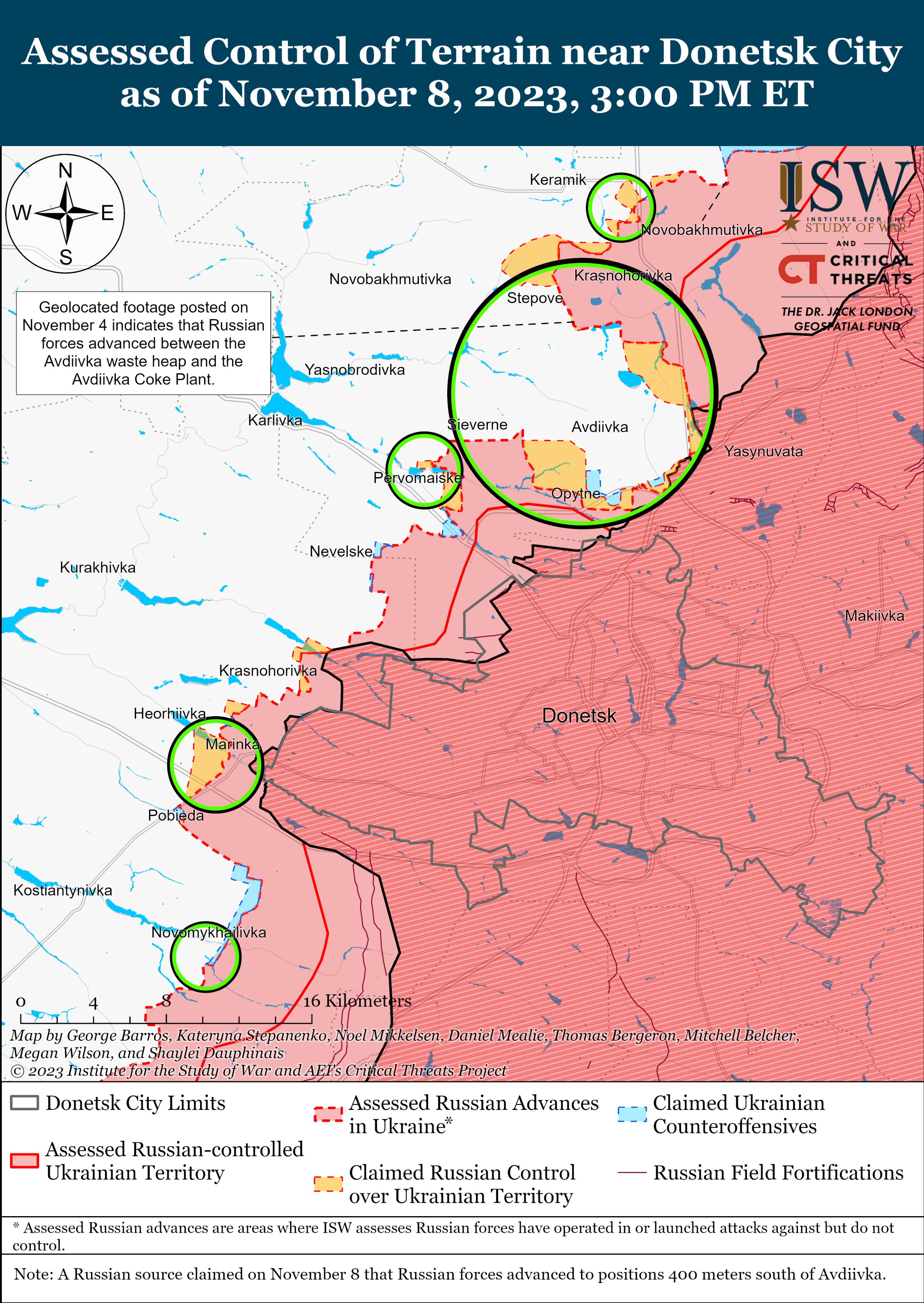 ​В районе ж/д возле Степового враг понес большие потери: в ISW о боях на подступах к Авдеевке