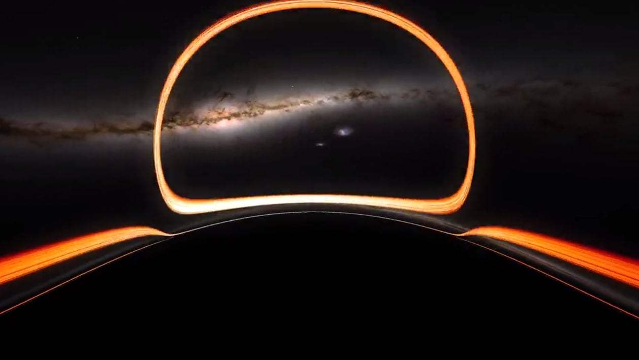 NASA опубликовало визуализацию того, что произойдет с любыми объектаеми, если они окажутся в Черной дыре
