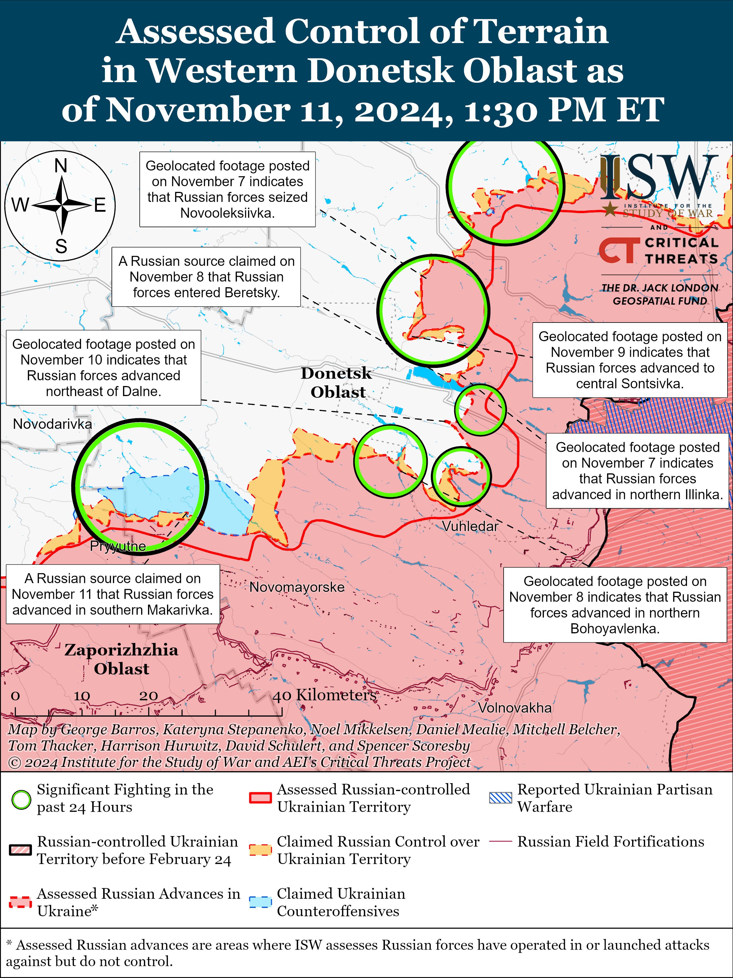 ​На севере от Угледара оккупантов ждет настоящая проблема: в ISW рассказали о боях за Запад Донбасса