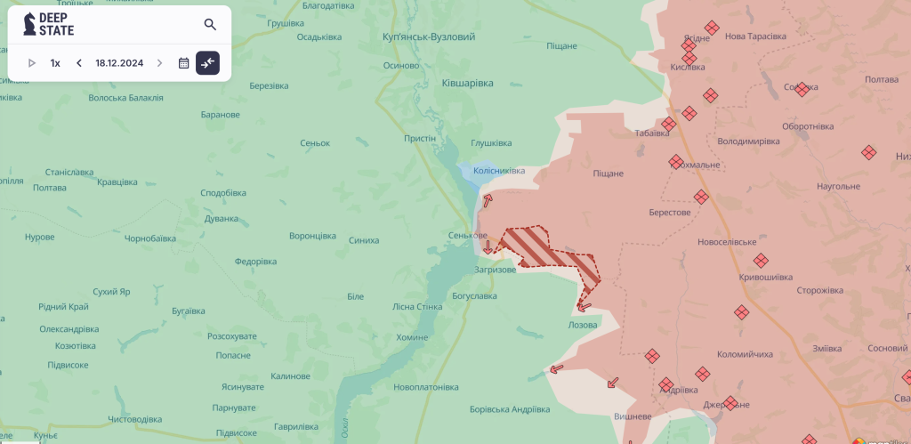 В Deep State показали на карте, какие еще территории на Харьковщине захватили ВС РФ