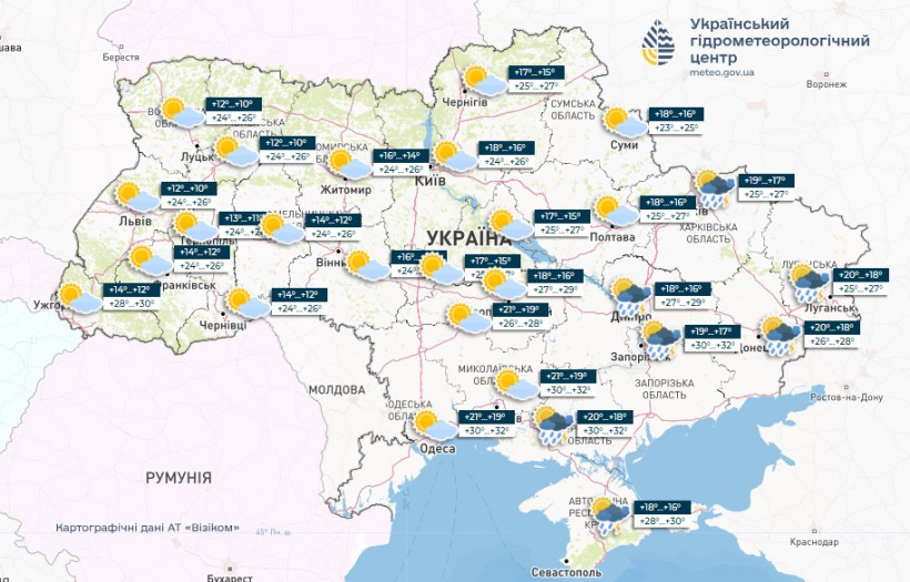 Прогноз погоди на 5 липня: де буде найспекотніше