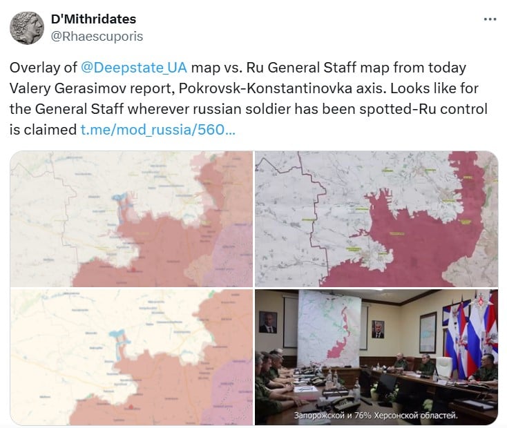 Герасимов нарисовал Путину несуществующие "победы": оккупанты засветили карту фронта, с которой смеются в Сети