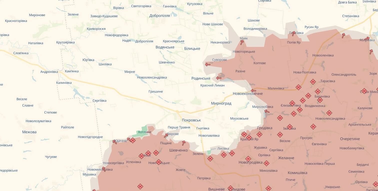 Оккупанты продвинулись в трех населенных пунктах возле Покровска – DeepState