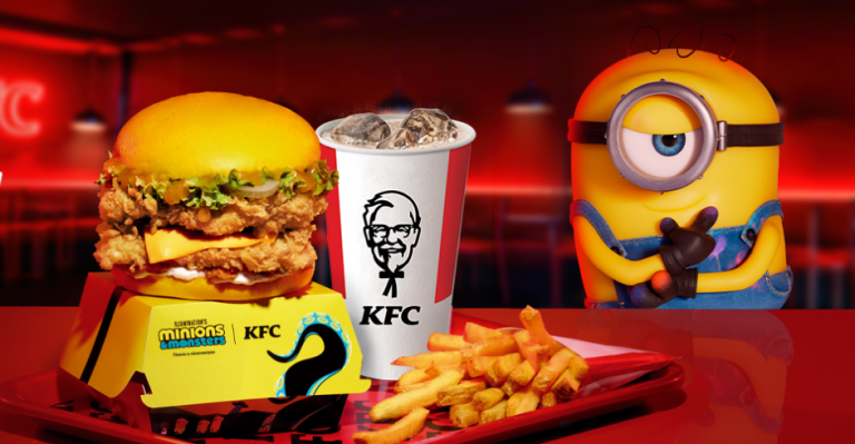 KFC запустив в Україні меню з посіпаками до прем’єри «Посіпаки і Монстряки»: бананові смаки, жовті бургери, тематичне пакування та п’ять колекційних фігурок.