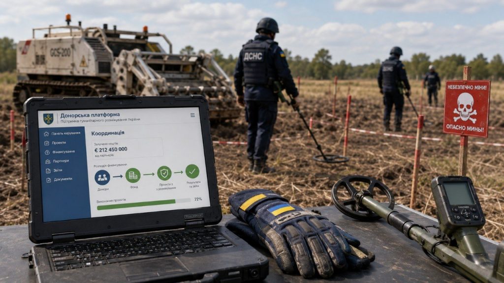 Україна створює «Донорську платформу» для фінансування гуманітарного розмінування. Система покаже потреби, проєкти й допомогу партнерів та запобігатиме дублюванню заявок державних органів.