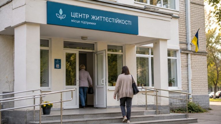 В Україні працює мережа Центрів життєстійкості: безоплатна психосоціальна підтримка, консультації психологів, допомога сім’ям, ветеранам і українцям, які постраждали від війни.