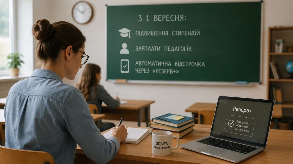 З 1 вересня 2026 року в Україні зростуть стипендії й зарплати педагогів, розширять безоплатне харчування школярів та змінять правила бронювання. Головні нововведення вересня — у матеріалі.