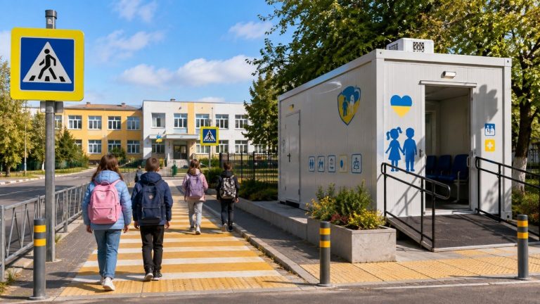 У прифронтових громадах України створять безпечні маршрути до шкіл і встановлять мобільні укриття біля доріг та зупинок. Розповідаємо, як готують захист дітей до нового навчального року.