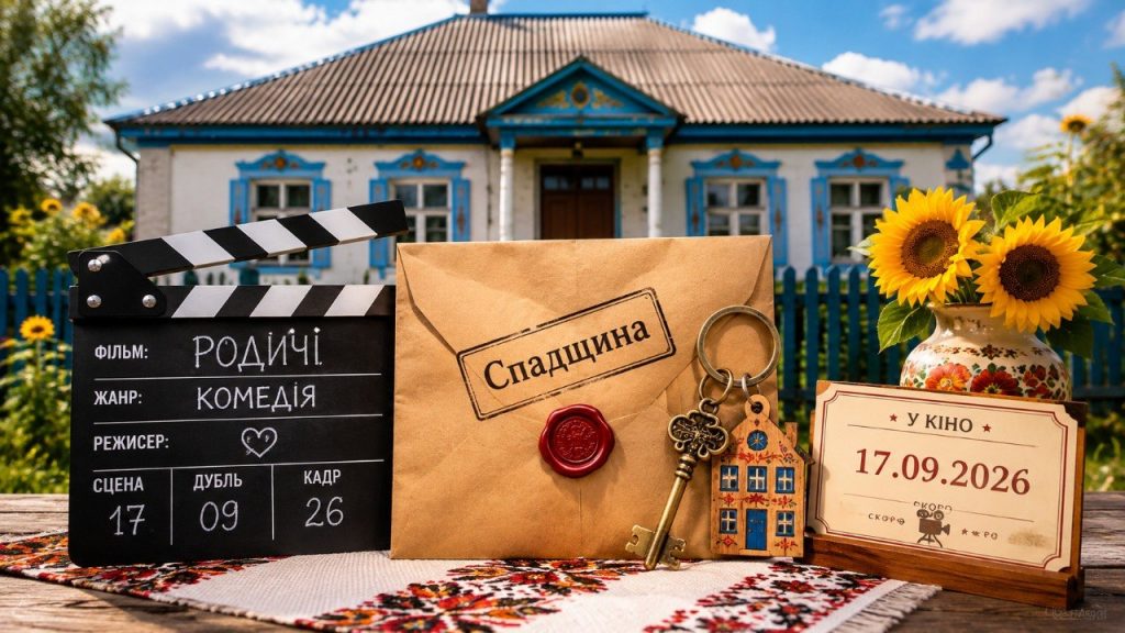 Українська комедія «Родичі» вийде 17 вересня 2026 року. Сюжет, актори, творча команда, виробництво та головні деталі нового сімейного фільму про боротьбу за спадок у селі під Києвом.