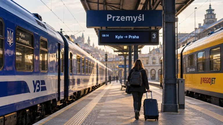 Київ — Прага поїздом у 2026 році: перевірений маршрут через Перемишль, IC 114 Cracovia та RegioJet, актуальний розклад, квитки, ціни й офіційні сервіси бронювання для поїздки до Чехії без помилок ЄС.