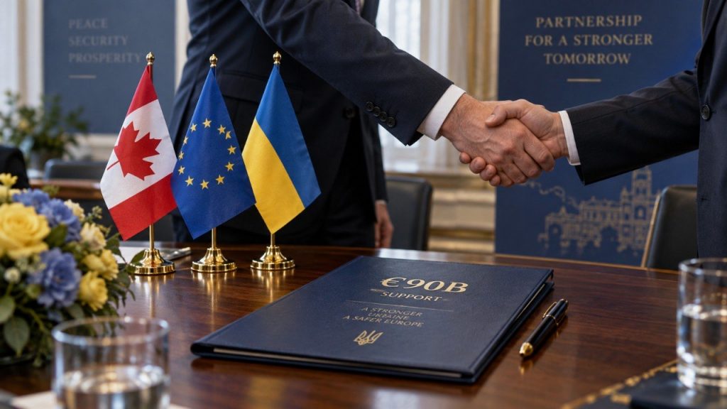 Канада веде переговори про участь у кредиті ЄС для України на €90 млрд. Що відомо про внесок Оттави, структуру Ukraine Support Loan, уже здійснені виплати та співпрацю Канади з ЄС у 2026 році.