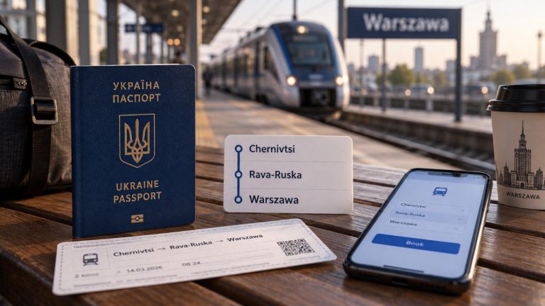 Як доїхати потягом Чернівці — Варшава у 2026 році: офіційний маршрут через Раву-Руську, розклад поїздів №866 і №766, пересадка, час прибуття до Варшави та де купити квитки.