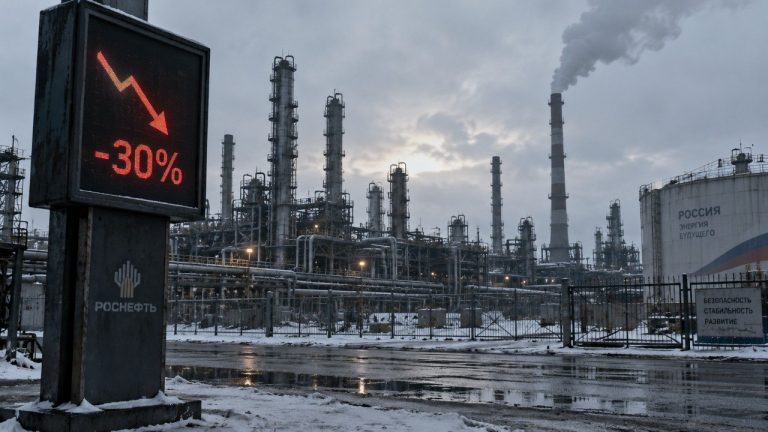 Дефіцит бензину в Росії перевищив 30%, а переробка нафти впала до 3,8 млн барелів на добу. Великі НПЗ скорочують роботу після ударів, посилюючи проблеми з пальним у регіонах РФ у вересні 2026 року.