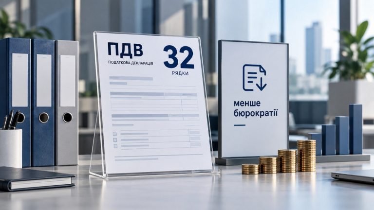 Мінфін і ДПС пропонують скоротити декларацію з ПДВ до 32 рядків. Малий і мікробізнес може заощадити 63,9 млн грн на рік, а нова форма набере чинності через два місяці після публікації наказу Мінфіну.