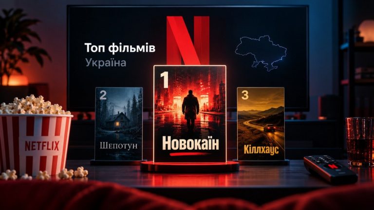 Найпопулярніші фільми Netflix в Україні: топ-10 стрічок за тиждень. Лідирує «Новокаїн», далі — «Шепотун» і «Навіщо ми одружуємося знову?». Повний рейтинг, сюжети та дані Netflix за тиждень.