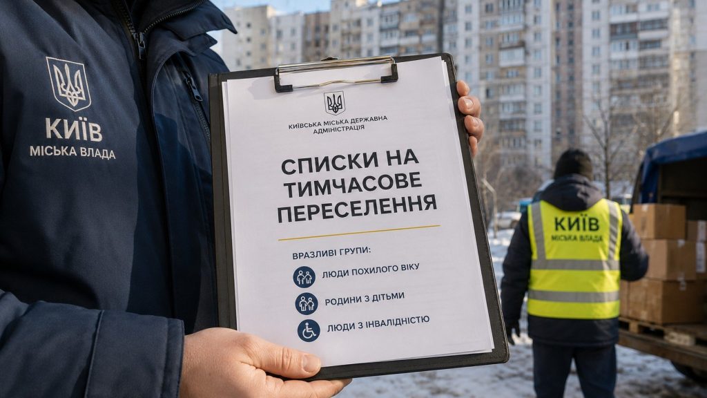 Київ готує місця для тимчасового переселення понад 200 тисяч мешканців у разі тривалих зимових блекаутів. Хто потрапив до списків, куди перевозитимуть людей та як звернутися по допомогу.