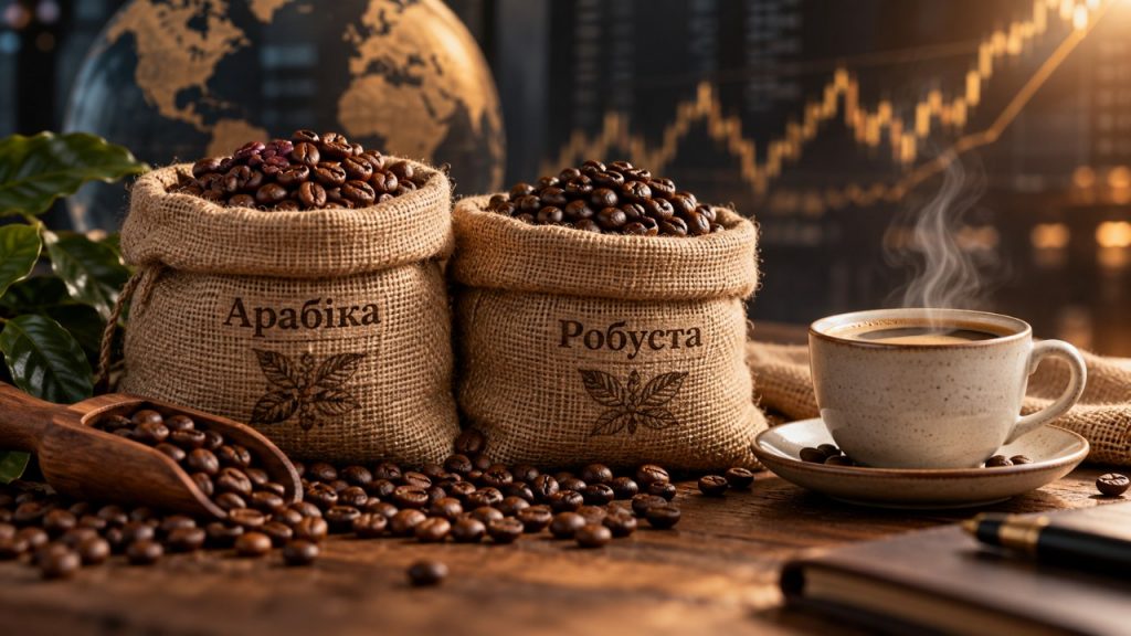 Світовий ринок кави у 2026 році змінюється: робуста нарощує частку, ціни падають після врожаю Бразилії, а виробники працюють над сортами, стійкими до кліматичних змін.